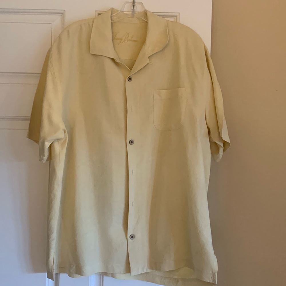 Tommy Bahama Mens Silk Jacquard Hawaiian Shirt